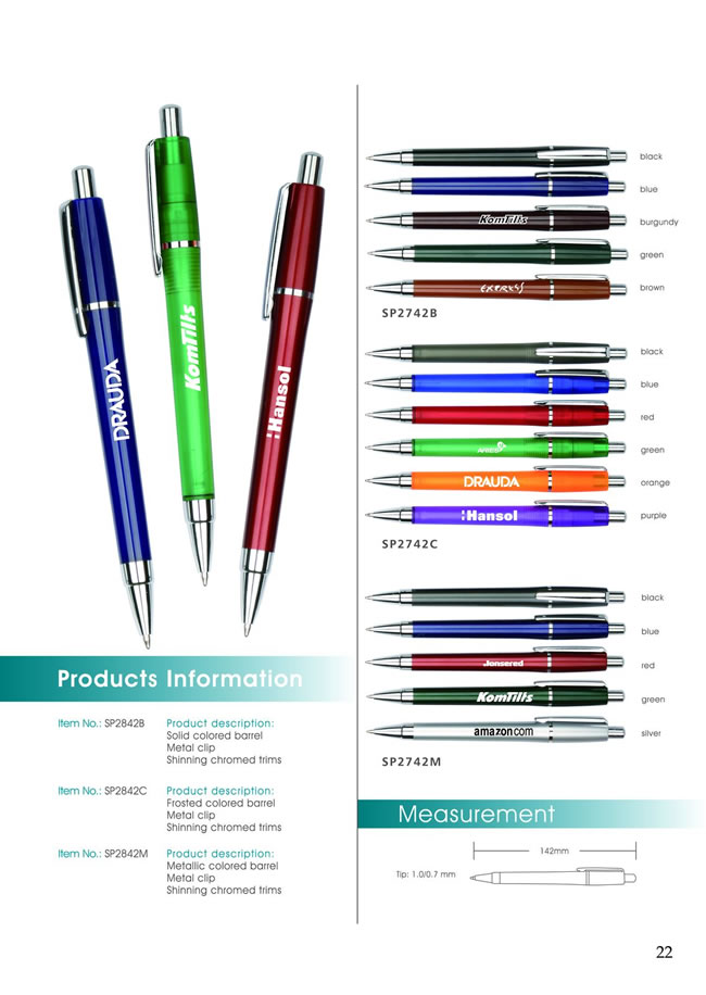 Maxmore Trading Co., Ltd. Plastic Pen series